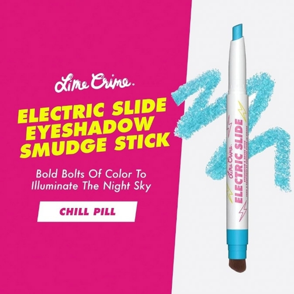 🍒 LIME CRIME Electric Slide 2-in-1 Stick + Brush 💙 Chill Pill ✨ - Picture 2 of 4